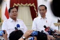 Presiden terpilih No Urut 02, Prabowo Subianto bersama Presiden Joko Widodo. (Dok. Presidenri.go.id)