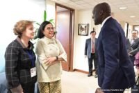 Menteri Keuangan (Menkeu) Sri Mulyani Indrawati melakukan Pertemuan Bilateral dengan Managing Director International Finance Corporation (IFC), Makhtar Diop. (Dok. Kemenkeu.go.id)