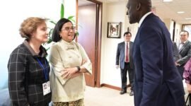 Menteri Keuangan (Menkeu) Sri Mulyani Indrawati melakukan Pertemuan Bilateral dengan Managing Director International Finance Corporation (IFC), Makhtar Diop. (Dok. Kemenkeu.go.id)