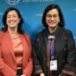 Menkeu Sri Mulyani Indrawati mengadakan pertemuan bersama Manuela Ferro, Vice President EAP (East Asia and Pacific) dari World Bank Group. (Facebook.com/Sri Mulyani Indrawati)