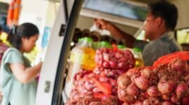 Gerakan Pangan Murah diilakukan dalam upaya stabilisasi bawang merah di wilayah Jakarta. (Dok. Tim Komunikasi Bapanas)