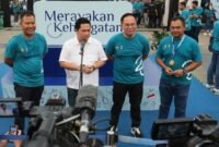 Menteri BUMN Erick Thohir di acara Family Gathering Kementerian BUMN di di Taman Mini Indonesia Indah (TMII) Jakarta, Minggu (5/4/2024). (Instagram.com/@erickthohir)