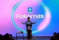 Presiden terpilih Prabowo Subianto menghadiri Rapat Koordinasi Nasional (Rakornas) partai PAN di Jakarta. (Dok. Tim Media Prabowo Subianto)

