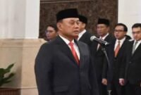 Presiden Jokowi melantik Kepala Badan Gizi Nasional, Dadan Hindayana,. (Dok. setneg.go.id)