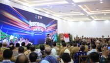 Presiden Prabowo Subianto berpidato di Musyawarah Perencanaan Pembangunan Nasional (Musrembangnas), Rencana Pembangunan Jangka Menengah Nasional tahun 2025 di gedung Bappenas, Senin (30/12/2024). (Dok. TIm Media Prabowo)