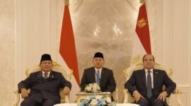 Presiden RI, Prabowo Subianto, melakukan pertemuan bilateral dengan Presiden Republik Arab Mesir, Abdel Fattah El-Sisi, di Istana Al Ittihadiyah. (Dok. Tim Media Prabowo)
