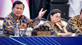 Presiden RI Prabowo Subianto dalam acara  'Sarasehan Ekonomi Bersama Presiden RI, Jakarta. (Dok. Setkab.go.id)