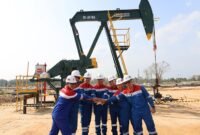 Dirut Pertamina Simon Mantiri meninjau langsung proyek CEOR Minas, bukti keseriusan mendorong target energi nasional. (Dok. Pertamina Hulu Rokan)